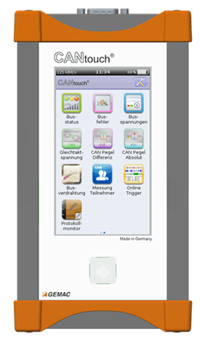 GEMAC CANtouch Frontansicht Homescreen