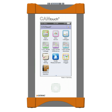 GEMAC CANtouch Frontansicht Homescreen